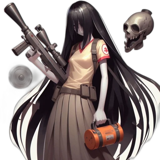 weapon, staff, concept art, anime, pixel art, fantasy art, animated, female transparent PNG cut-out