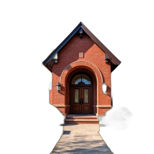 building, staff, face, umbrella, 3d render, photorealistic, concept art, city street transparent PNG cut-out