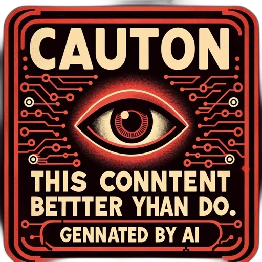 robot, cyberpunk, caution, sign, eye, surrounded, circuitry, patterns transparent PNG cut-out