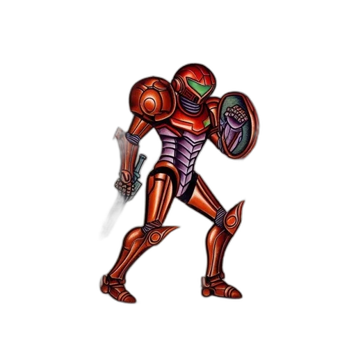 robot, weapon, staff, concept art, pixel art, comic book art, 3d render, outer space transparent PNG cut-out