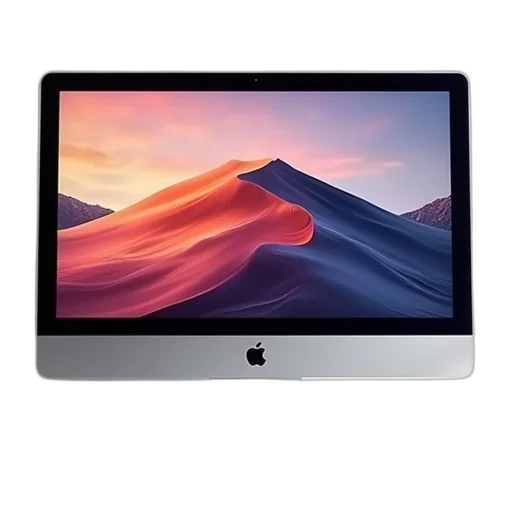 3d render, new, apple, imac, inch, desktop, computer transparent PNG cut-out