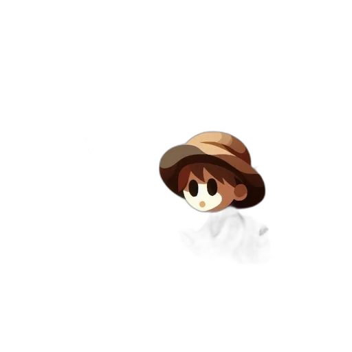 hat, hair, mask, face, pixel art, 3d render, concept art, cartoon transparent PNG cut-out