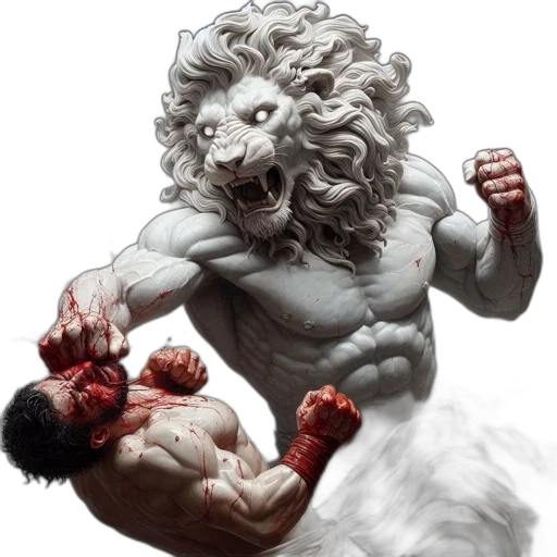 creature, animal, photorealistic, concept art, fantasy art, comic book art, man, battles transparent PNG cut-out