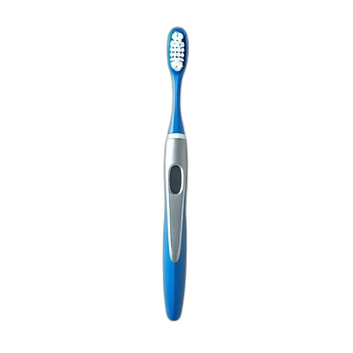 staff, weapon, hair, sleek, metallic, toothbrush, blue, white transparent PNG cut-out