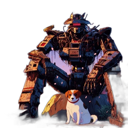robot, animal, weapon, creature, concept art, pixel art, watercolor, fantasy art transparent PNG cut-out