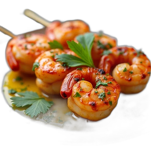 food, photorealistic, 3d render, shrimp transparent PNG cut-out