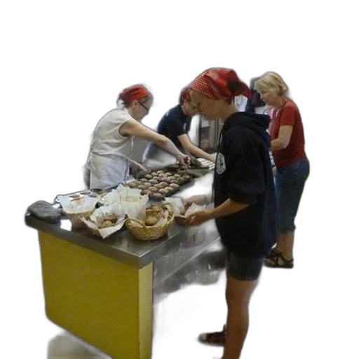 staff, food, jewelry, hat, 3d render, group, people, kitchen transparent PNG cut-out