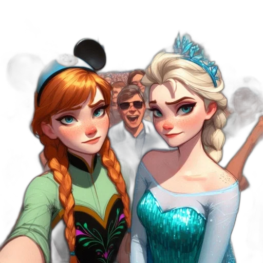 staff, crown, dress, face, concept art, fantasy art, cartoon, comic book art transparent PNG cut-out