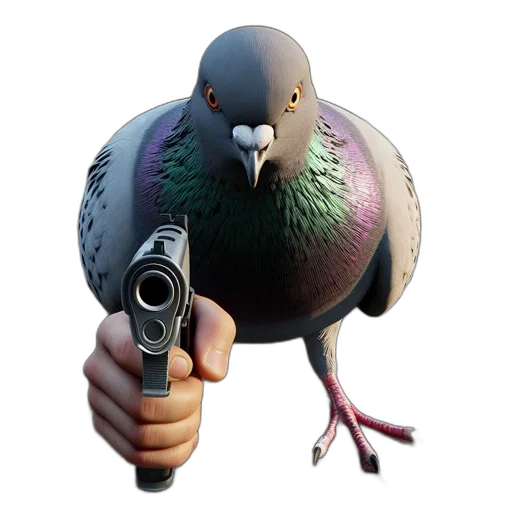 weapon, animal, staff, jacket, 3d render, concept art, photorealistic, pixel art transparent PNG cut-out
