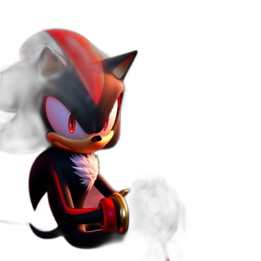 concept art, 3d render, fantasy art, pixel art, fire, shadow, hedgehog, his transparent PNG cut-out
