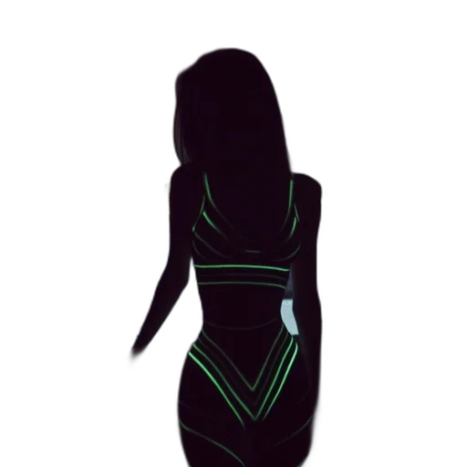 dress, robot, jewelry, concept art, 3d render, pixel art, cyberpunk, neon lights transparent PNG cut-out