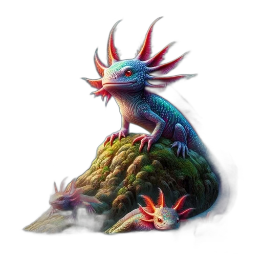 dragon, creature, animal, staff, concept art, fantasy art, pixel art, 3d render transparent PNG cut-out
