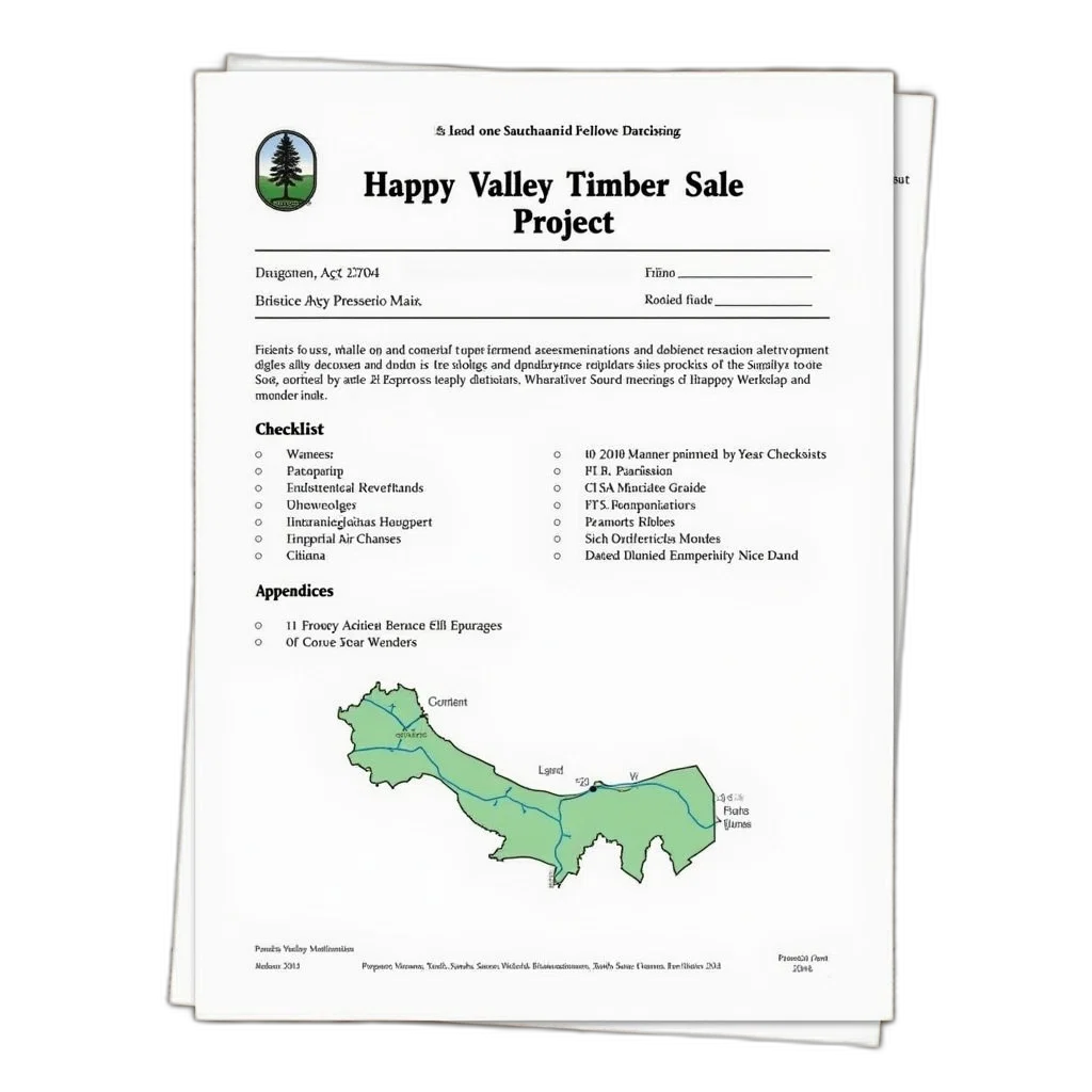 document, titled, happy, valley, timber, sale, project, checklist transparent PNG cut-out