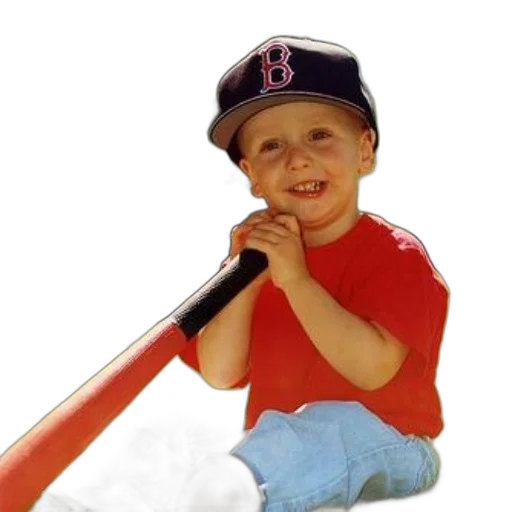 weapon, hat, staff, young, child, wearing, red, shirt transparent PNG cut-out