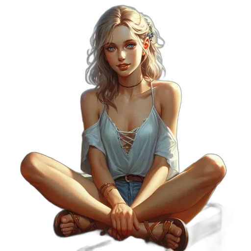 dress, jewelry, face, staff, fantasy art, concept art, pixel art, comic book art transparent PNG cut-out