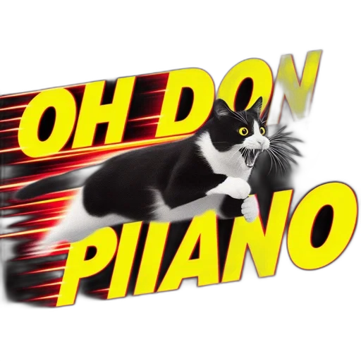 car, pixel art, animated, feline, figure, races, across, dark transparent PNG cut-out
