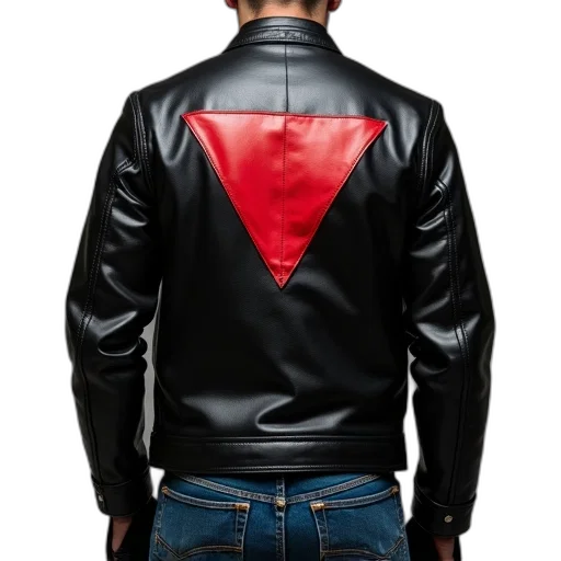 jacket, cyberpunk, 3d render, concept art, man, wearing, black, leather transparent PNG cut-out