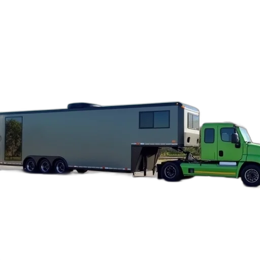 car, 3d render, concept art, photorealistic, large, modern, sleek, trailer transparent PNG cut-out