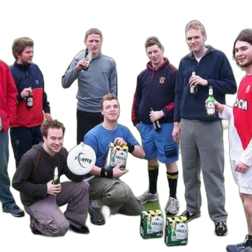 staff, group, men, posing, photo, sports, field, holding transparent PNG cut-out