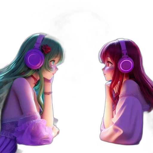 mask, concept art, vaporwave, anime, 3d render, neon lights, outer space, green transparent PNG cut-out