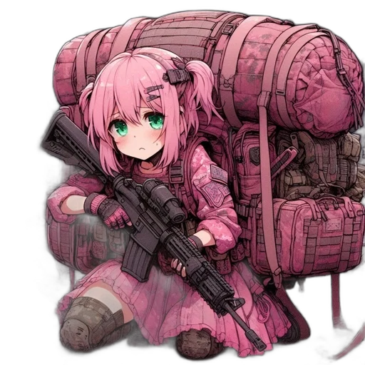 weapon, robot, furniture, animal, cyberpunk, anime, pixel art, concept art transparent PNG cut-out