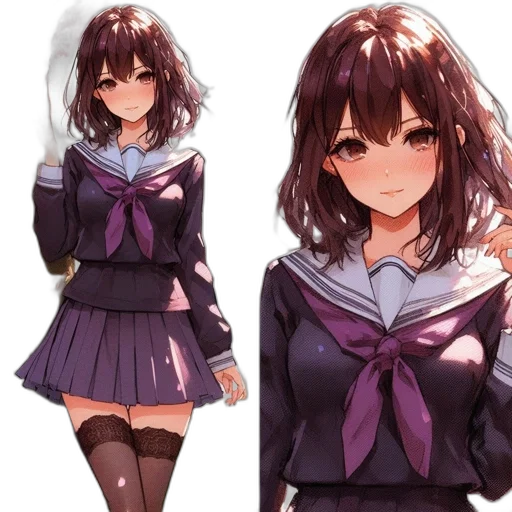 dress, jacket, face, creature, anime, concept art, pixel art, 3d render transparent PNG cut-out