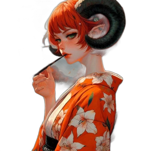 dress, dragon, staff, creature, fantasy art, concept art, anime, watercolor transparent PNG cut-out