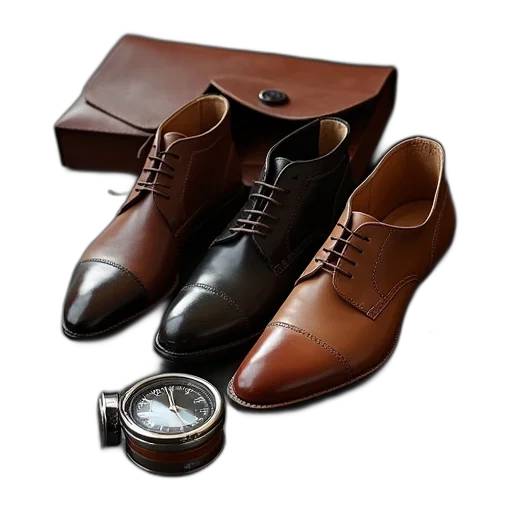 shoes, photorealistic, earth tones, modern transparent PNG cut-out