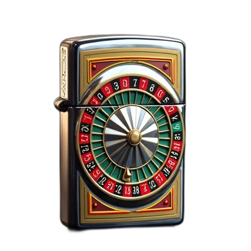 jewelry, weapon, silver, lighter, colorful, roulette, wheel, design transparent PNG cut-out