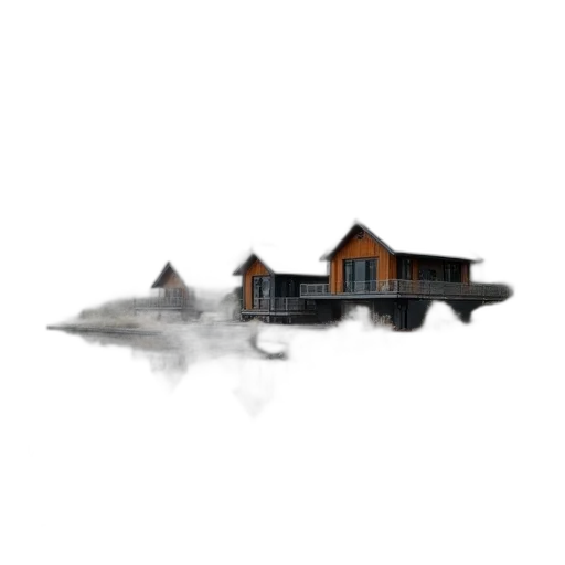 building, furniture, 3d render, concept art, photorealistic, pixel art, fog, snow transparent PNG cut-out