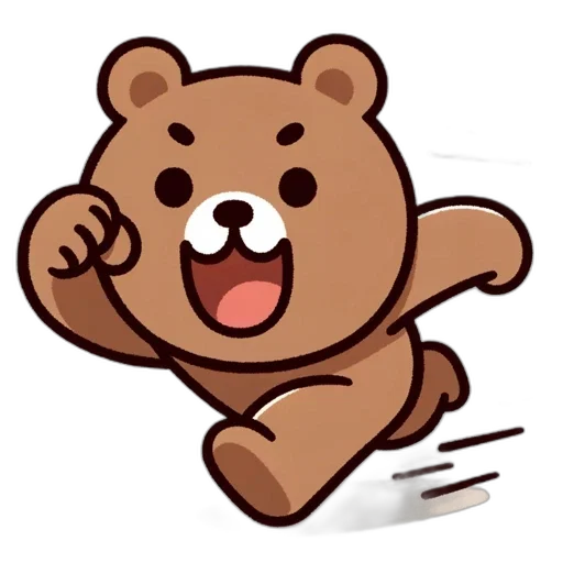 pixel art, cartoon, concept art, photorealistic, image, portrays, bear, action transparent PNG cut-out
