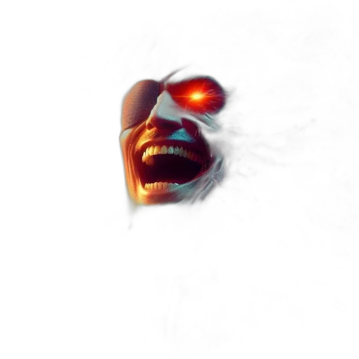 face, mask, creature, robot, 3d render, concept art, pixel art, photorealistic transparent PNG cut-out