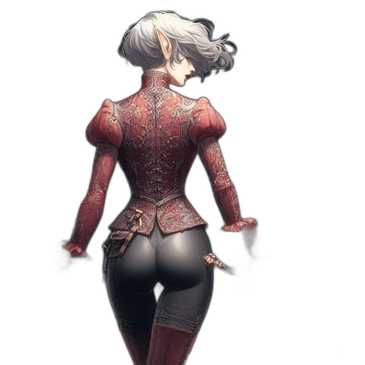 dress, jacket, robot, weapon transparent PNG cut-out