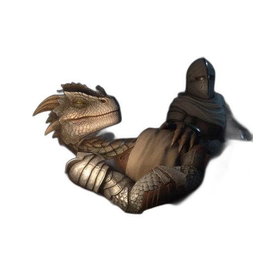 dragon, weapon, creature, mask, 3d render, concept art, fantasy art, photorealistic transparent PNG cut-out