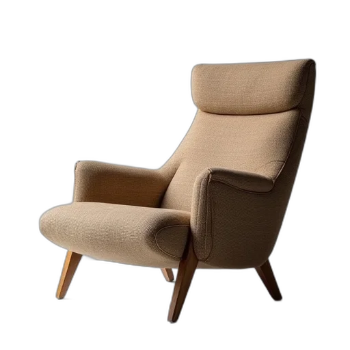 furniture, 3d render, earth tones, ottoman transparent PNG cut-out