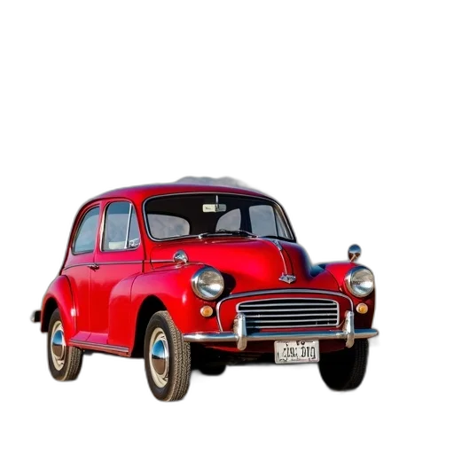 car, animal, robot, 3d render, photorealistic, concept art, vintage, red transparent PNG cut-out