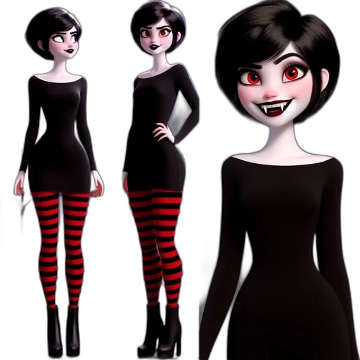 dress, concept art, cartoon, 3d render, comic book art, dark, monochrome, red transparent PNG cut-out