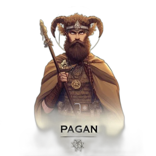 staff, fantasy art, concept art, pixel art, comic book art, illustrated, pagan, character transparent PNG cut-out
