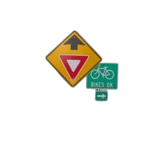 bus, passing, sign, says, bikes, another, indicates, pedestrian transparent PNG cut-out