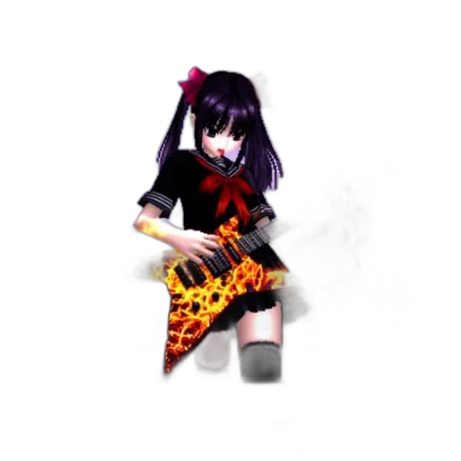 weapon, dress, umbrella, mask, pixel art, anime, 3d render, fantasy art transparent PNG cut-out