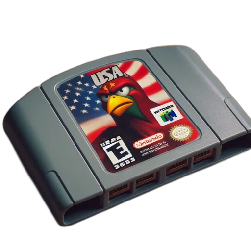 weapon, 3d render, image, shows, vintage, nintendo, usa, cartridge transparent PNG cut-out