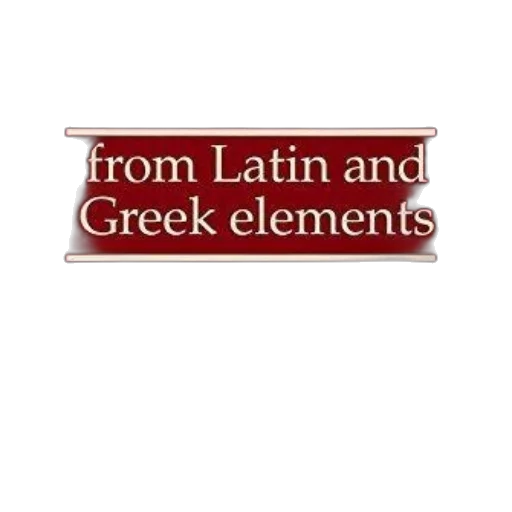 book, cover, title, english, words, latin, greek, elements transparent PNG cut-out