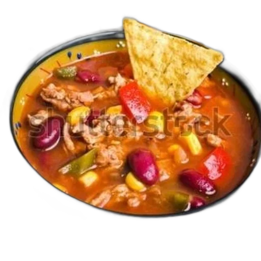 food, hat, weapon, photorealistic, 3d render, bowl, chili, beans transparent PNG cut-out