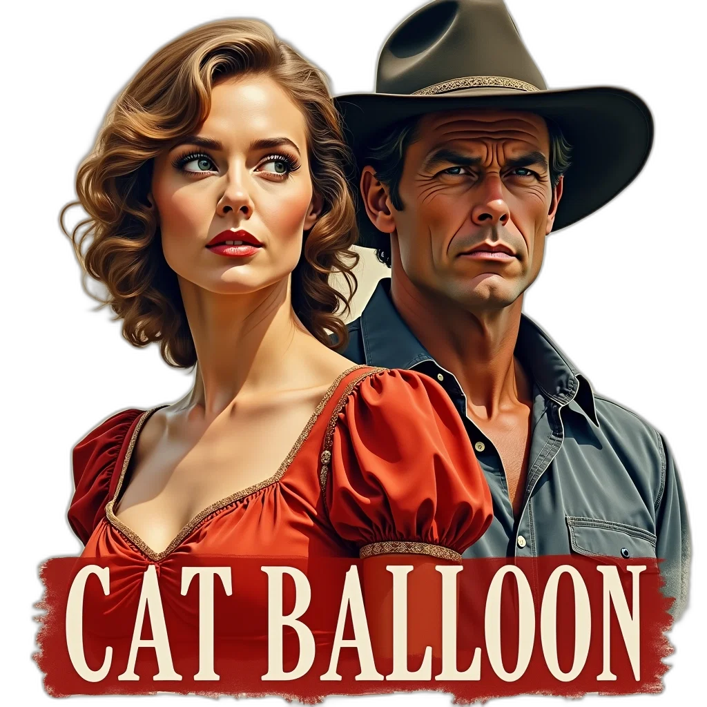 comic book art, concept art, photorealistic, cover, movie, cat, balloon, woman transparent PNG cut-out