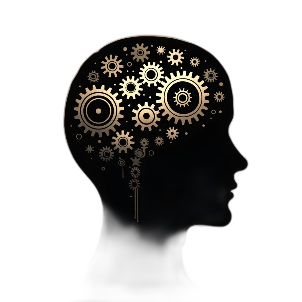 crown, face, robot, mask, concept art, 3d render, photorealistic, silhouette transparent PNG cut-out