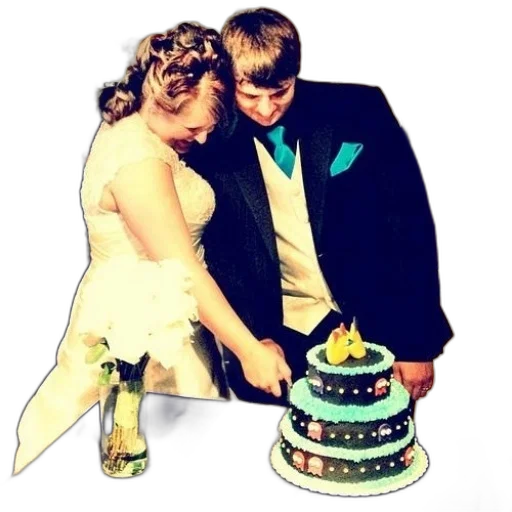 crown, bride, groom, cut, into, their, pac-man, themed transparent PNG cut-out