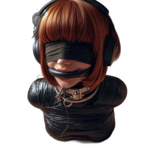 mask, face, staff, jacket, cyberpunk, 3d render, photorealistic, concept art transparent PNG cut-out