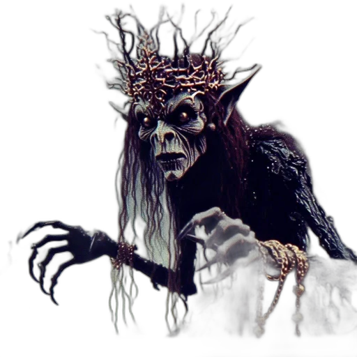 creature, staff, crown, jewelry, concept art, fantasy art, 3d render, photorealistic transparent PNG cut-out