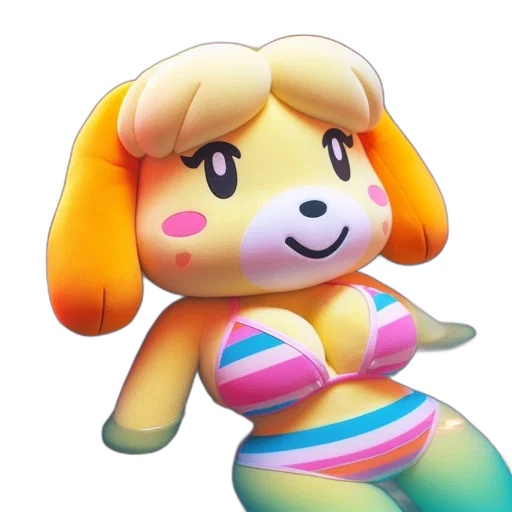 animal, dress, creature, staff, vaporwave, pixel art, concept art, 3d render transparent PNG cut-out