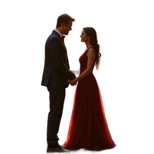 dress, outer space, bride, groom transparent PNG cut-out